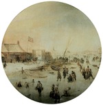 Avercamp, Hendrick - Winterlandschaft mit Schlittschuhläufer