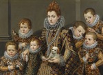 Fontana, Lavinia - Porträt von Bianca degli Utili Maselli mit ihren sechs Kindern