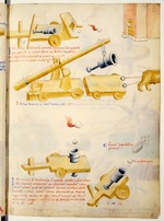 Taccola, Mariano di Jacopo - Die Schusswaffe. Illustration aus De rebus militaribus, De machinis von Mariano Taccola