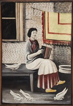Pirosmani, Niko - Sona Goraschwili Akkordeon spielend