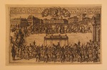 Unbekannter Künstler - Prozession aus dem Kaiserdom St. Bartholomäus nach der Krönung von Leopold II. in Frankfurt am 9. Oktober 1790