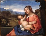 Tizian - Madonna und Kind in einer Landschaft