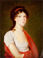 Unbekannter Künstler - Porträt von Nadeschda Ossipowna Puschkina (1762-1836), geb. Hannibal