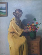 Vallotton, Felix Edouard - Femme au bouquet