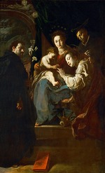 Fetti, Domenico - Die mystische Hochzeit der heiligen Katharina mit Heiligen Dominikus und Petrus Martyr