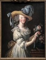 Vigée Le Brun, Louise Élisabeth - Porträt von Marie Antoinette im Musselinkleid
