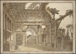 Clérisseau, Charles Louis - Entwurf der Wandmalerei in der Zelle von Mönch Le Sueur im Kloster Santissima Trinità dei Monti in Rom