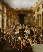 Auerbach, Johann Karl - Hoftafel anlässlich der Verlobung der Erzherzogin Marie Christine mit Prinz Albert von Sachsen 1766