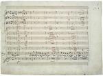 Mozart, Wolfgang Amadeus - Autograph: Die Zauberflöte. Beginn der Arie Dies Bildnis ist bezaubernd schön