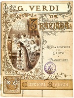 Verdi, Giuseppe - Titelseite der Partitur der Oper La Traviata von Giuseppe Verdi