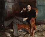 Sargent, John Singer - Porträt von Robert Louis Stevenson (1850-1894)