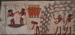 Altägyptische Kunst - Weinlese und Kelterarbeiten. Das Grab des Nacht