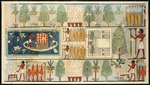 Altägyptische Kunst - Begräbniszeremonie im Garten. Grab Minnacht, Theben, Neues Reich, 18. Dynastie