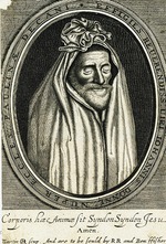 Droeshout, Martin - Porträt von Dichter John Donne (1572-1631), Frontispiz zum Death's duell