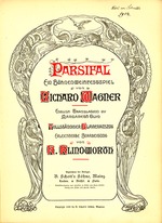 Unbekannter Künstler - Titeiseite von Klavierauszug der Oper Parsifal von Richard Wagner
