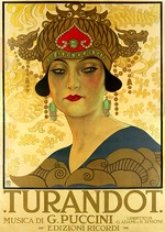 Metlicovitz, Leopoldo - Plakat zur Oper Turandot im Teatro alla Scala