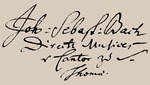 Bach, Johann Sebastian - Signatur von Johann Sebastian Bach
