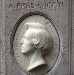 Clésinger, Auguste - Porträtrelief von Frédéric Chopin auf dem Friedhof Père Lachaise in Paris