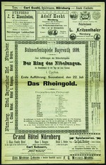 Historisches Objekt - Programm der Bayreuther Bühnenfestspiele, 1899