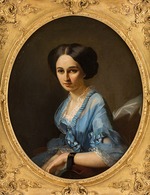 Unbekannter Künstler - Porträt von Gräfin Maria Wladimirowna Linder (1840-1870), geb. Mussina-Puschkina