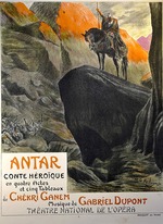 Rochegrosse, Georges Antoine - Plakat zur Uraufführung der Oper Antar von Gabriel Dupont im Théâtre national de l'Opéra im März 1921