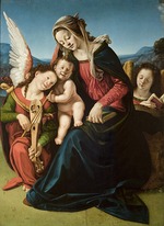 Piero di Cosimo - Madonna mit Kind und zwei Engeln