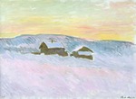 Monet, Claude - Norwegische Landschaft. Blaue Häuser (Paysage de Norvège. Les maisons bleues)