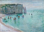 Monet, Claude - Étretat, die Porte dÊAval: Fischerboote verlassen den Hafen