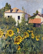 Caillebotte, Gustave - Sonnenblumen, Garten in Petit Gennevilliers