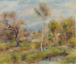 Renoir, Pierre Auguste - Der Teich, Cagnes oder Landschaft in Cagnes-sur-Mer