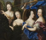 Königsmarck, Amalia Wilhelmina von - Allegorie mit Selbstporträt und Profilporträt von Ulrika Eleonora der Älteren (1656-1693)