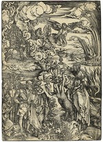 Dürer, Albrecht - Die Hure Babylon auf dem scharlachroten Tier. Aus Apocalypsis cum Figuris