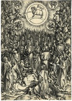 Dürer, Albrecht - Die Anbetung des Lamms und das Lied der Auserwählten. Aus Apocalypsis cum Figuris