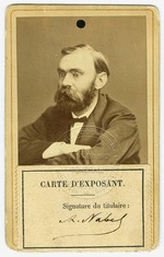 Unbekannter Fotograf - Alfred Nobels Zutrittskarte an der Weltausstellung in Paris 1878