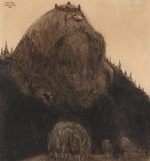 Bauer, John - Herr Birre och trollen. Illustration für Bland tomtar och troll (Von Zwergen und Trollen) von Alfred Smedberg