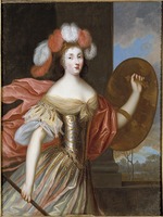 Beaubrun, Charles - Porträt von Olympia Mancini (1638-1708), Gräfin von Soissons als Pallas Athene