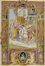 Clovio, Giulio - König David tanzt vor der Bundeslade