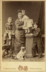 Bergamasco, Charles (Karl) - Großfürstin Maria Fjodorowna mit Kinder Nikolaus Alexandrowitsch, Georgi Alexandrowitsch und Xenia Alexandrowna