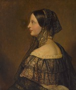 Stieler, Joseph Karl - Porträt von Erzherzogin Auguste Ferdinande von Österreich (1825-1864), Prinzessin der Toskana