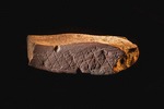 Middle Stone Age - Geritztes Ockerstück aus der Blombos-Höhle. Das älteste Artefakt der Menschheit