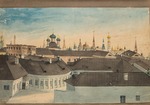 Unbekannter Künstler - Blick auf Kitai-Gorod in Moskau