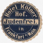 Historisches Objekt - Briefsiegelmarke für die Gäste des Kölner Hofs in Frankfurt am Main