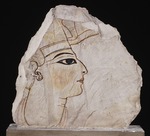 Altägyptische Kunst - Ostrakon mit Porträt eines Pharaos (Ramses VI.)