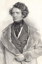 Kriehuber, Josef - Porträt von Hector Berlioz (1803-1869)