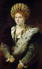 Tizian - Porträt von Isabella d'Este (1474-1539)