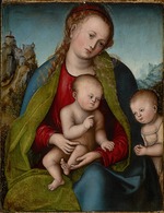 Cranach, Lucas, der Ältere - Madonna und Kind mit dem Johannesknaben