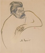 Deni (Denissow), Viktor Nikolaewitsch - Porträt des Schriftstellers Maxim Gorki (1868-1939)