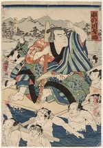 Kunisada II. (Kunimasa III, Toyokuni IV), Utagawa - Sumokämpfer Onogawa Saisuke