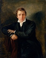 Oppenheim, Moritz Daniel - Porträt des Dichters Heinrich Heine (1797-1856)