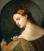 Palma il Vecchio, Jacopo, der Ältere - Bildnis einer jungen Frau im Profil 